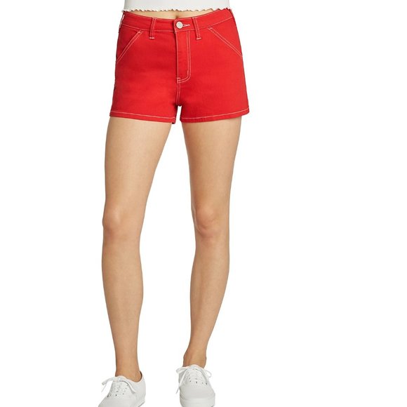 Juniors Womens DICKIES Flex Work Shorts Size 11/30  NWT Bright Red - Picture 2 of 4